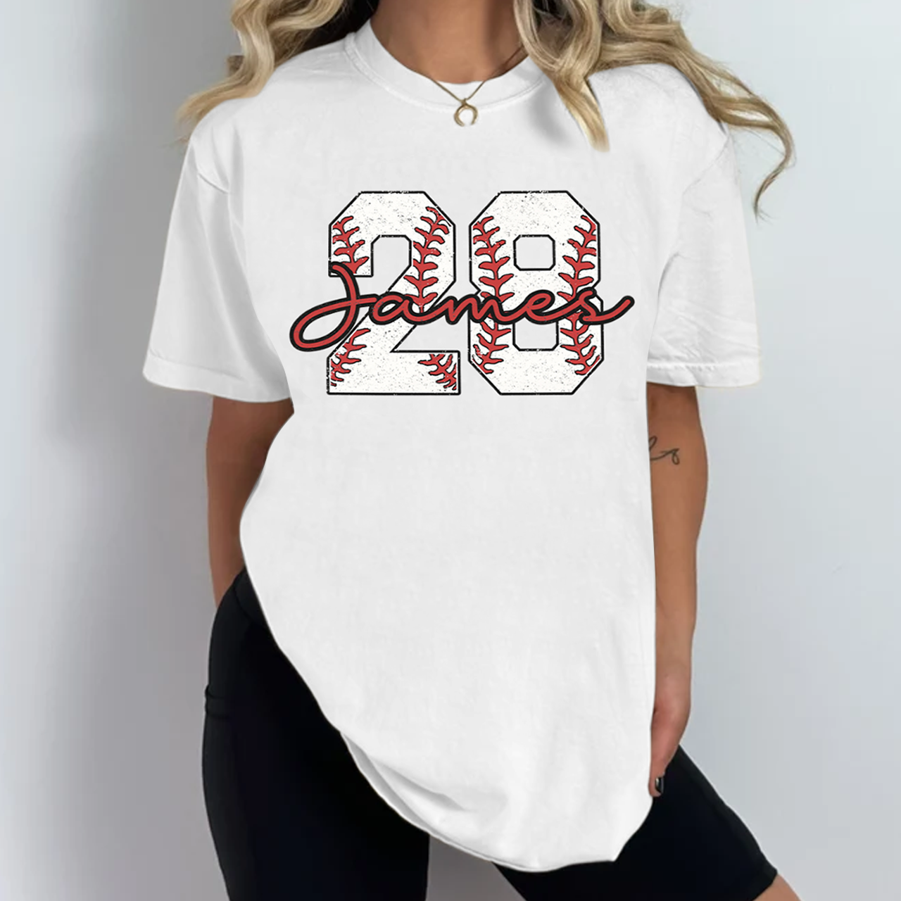 Personalized Baseball Number Mama T-Shirts