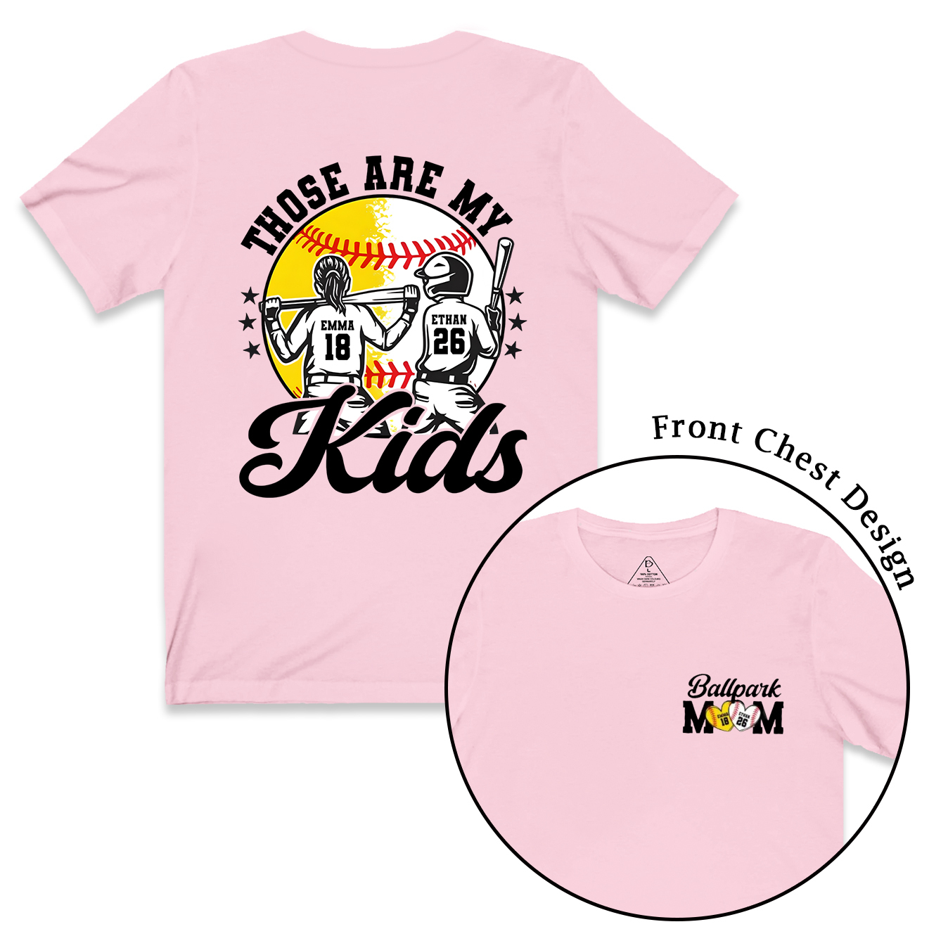 Those Are My Kids Baseball Mama T-Shirts