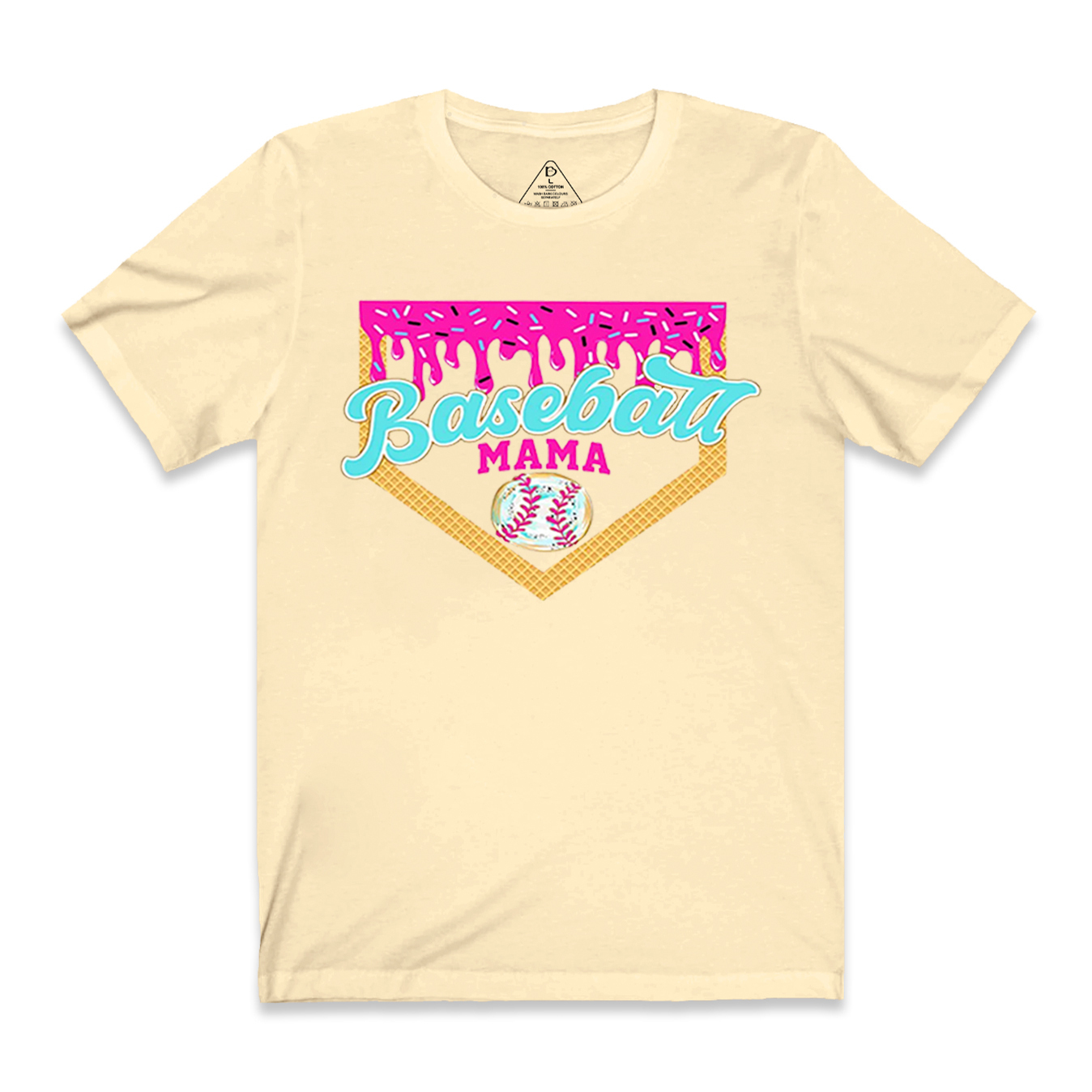 Baseball Ice Cream Drip Mama T-Shirts
