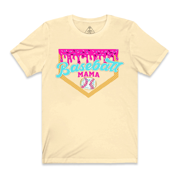Baseball Ice Cream Drip Mama T-Shirts