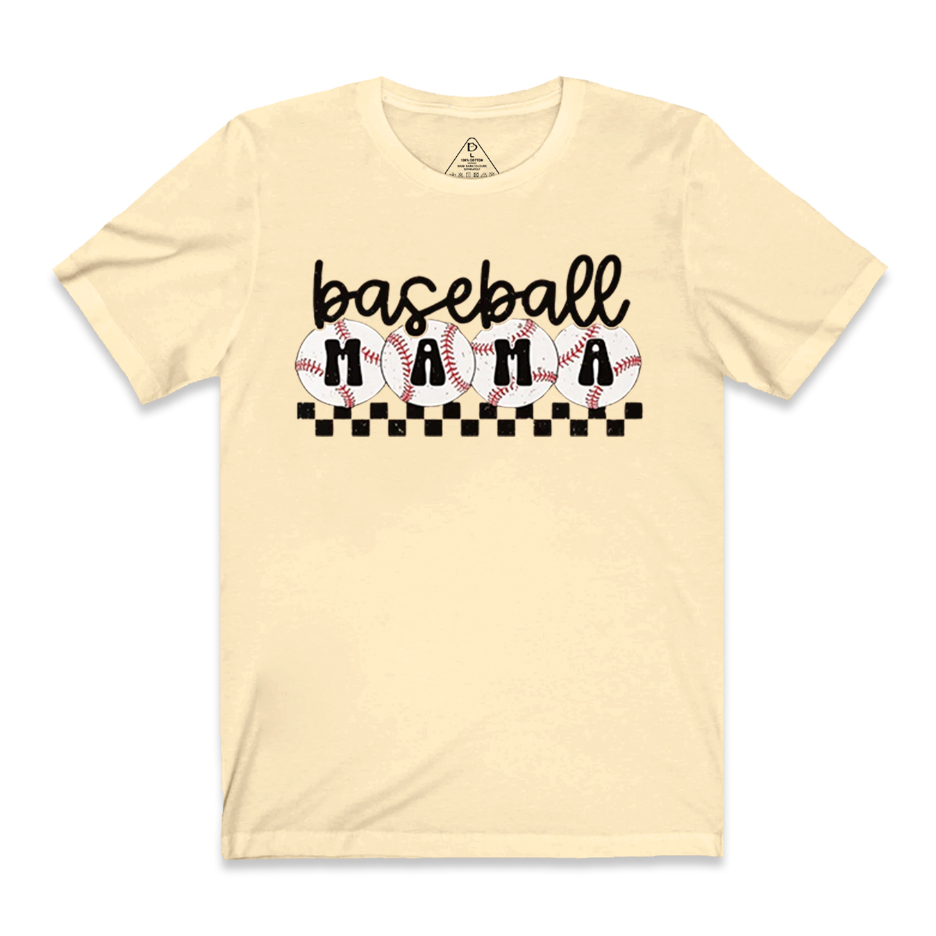 Checkered Baseball Mama T-Shirts