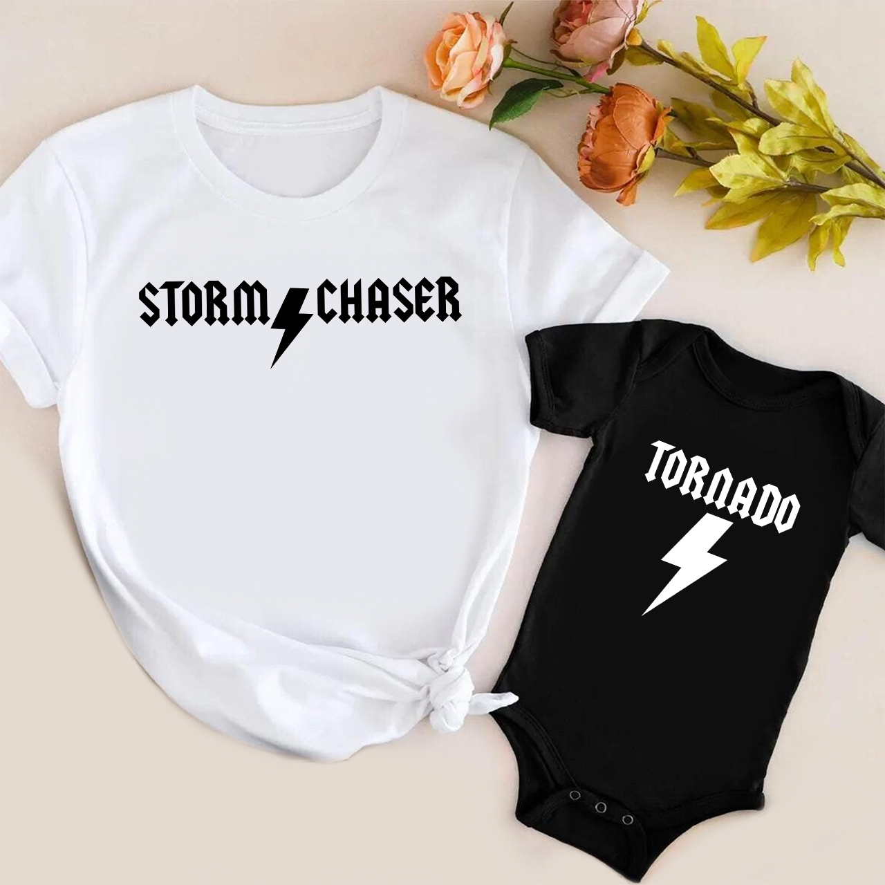 Tornado And Storm Chase T-Shirts For Mom&Me
