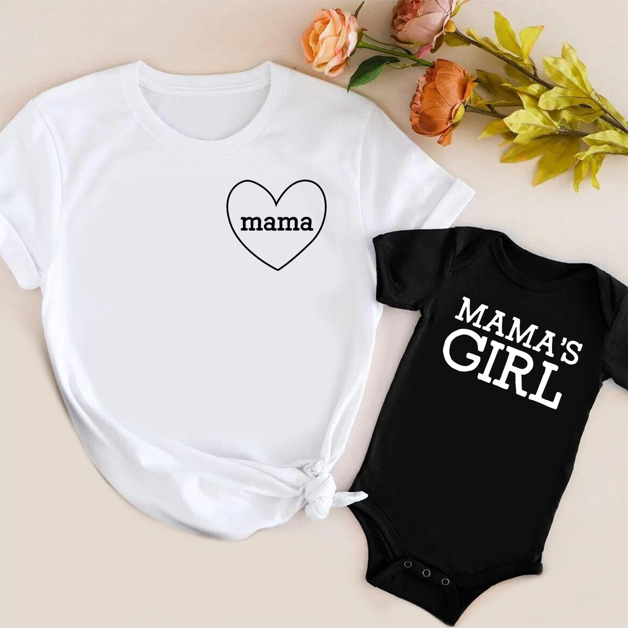 Mama & Mama's BOY GIRL Matching Tees For Mother's Day