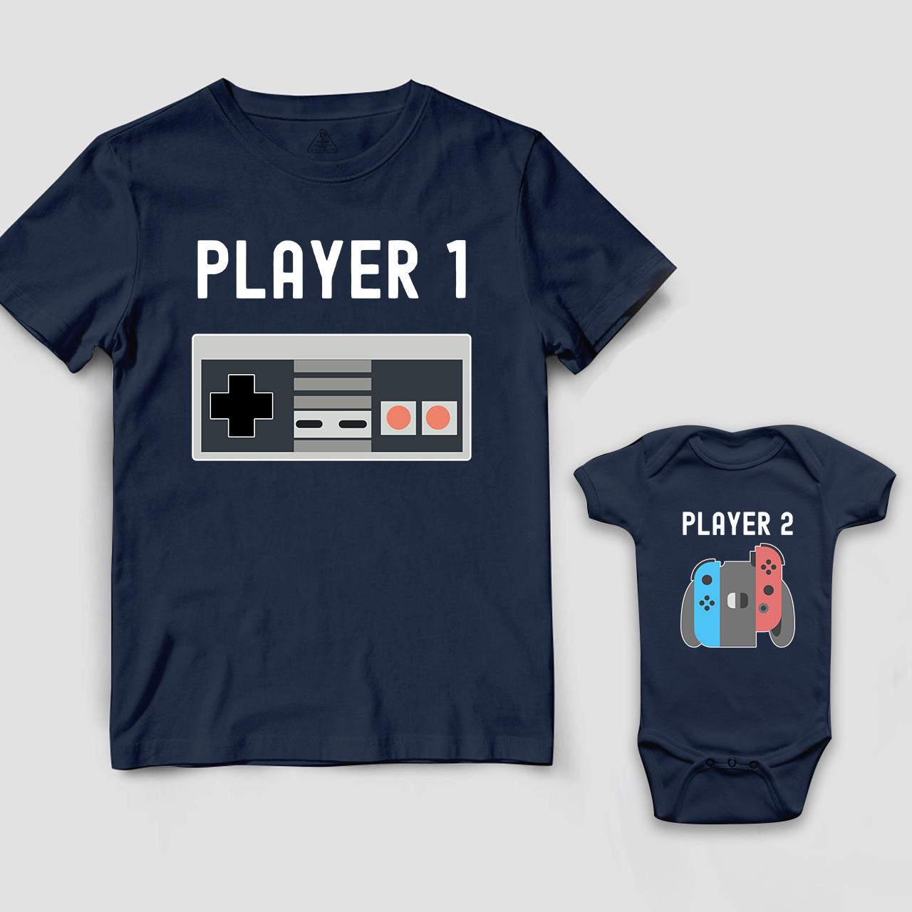 Retro Video Game Dad and me Matching Gift Shirt