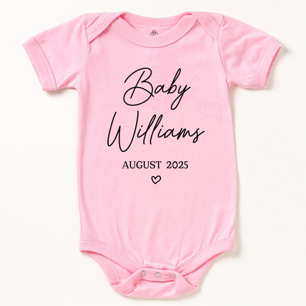 Customized Baby Name and Date of birth Bodysuit For Baby