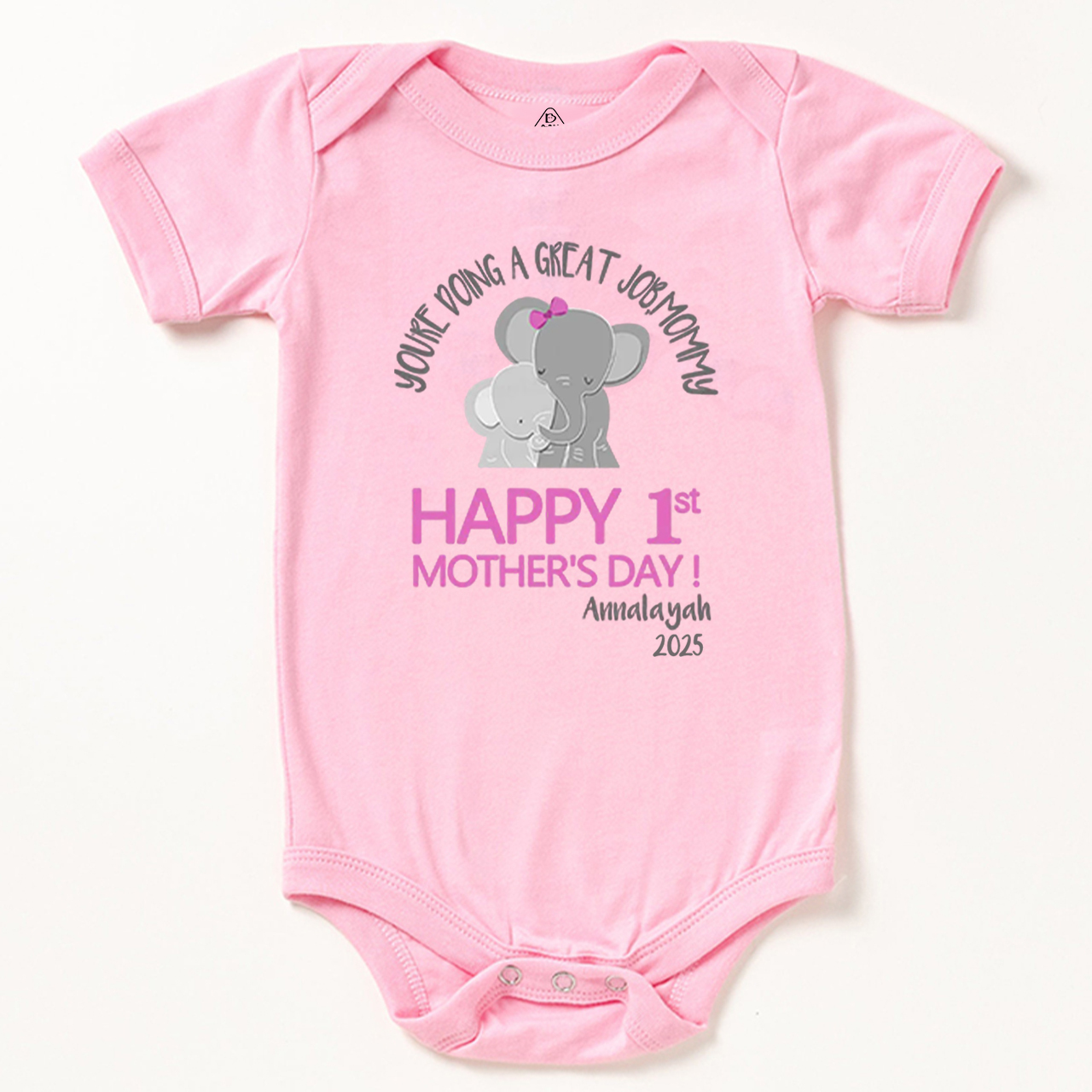 Happy 1st Mother's Day Bodysuit For Baby 