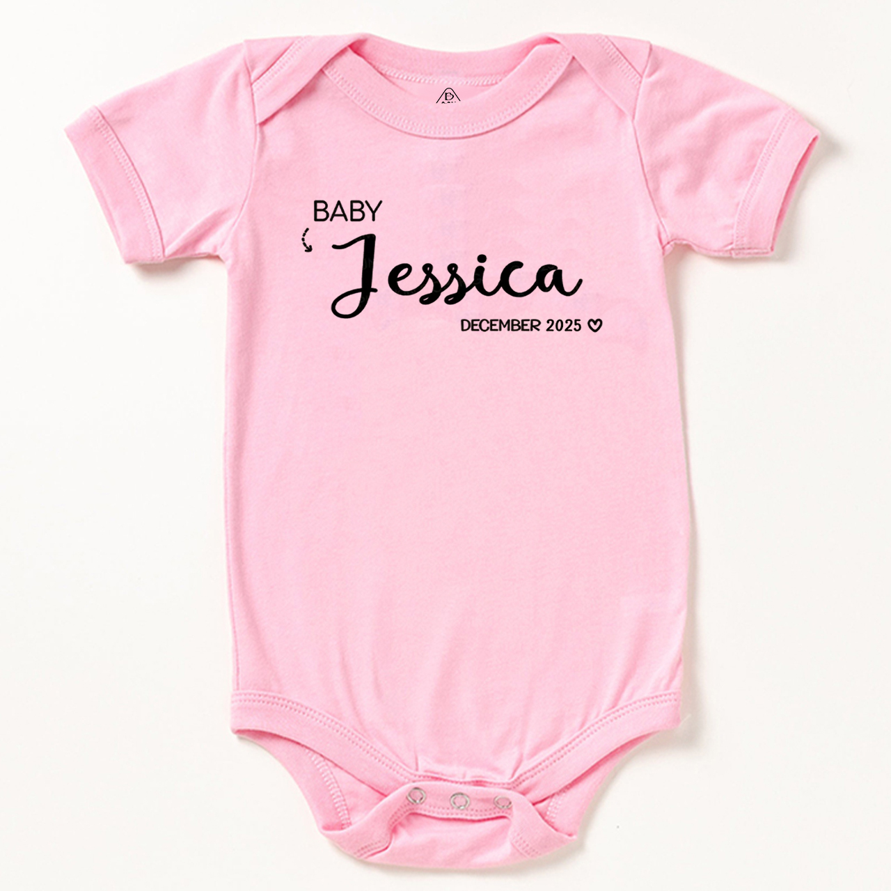 Baby Name & Birthday Personalization Bodysuit For Baby 