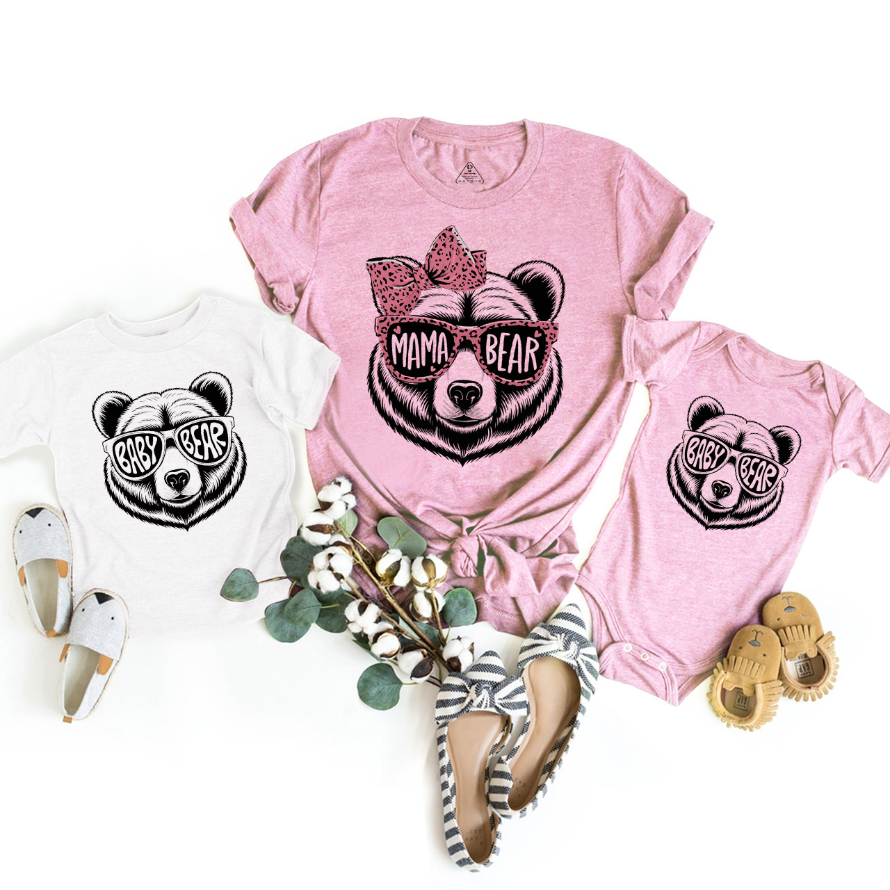 Mama Bear Baby Bear Mom&Me Matching Tees