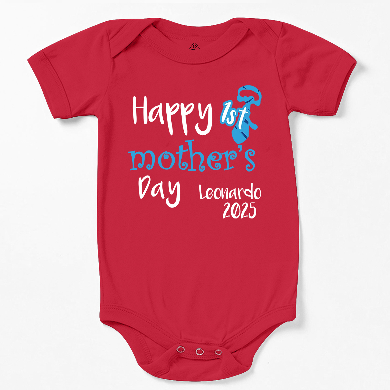 Personalized Happy 1st Mother's Day Bodysuit For Baby