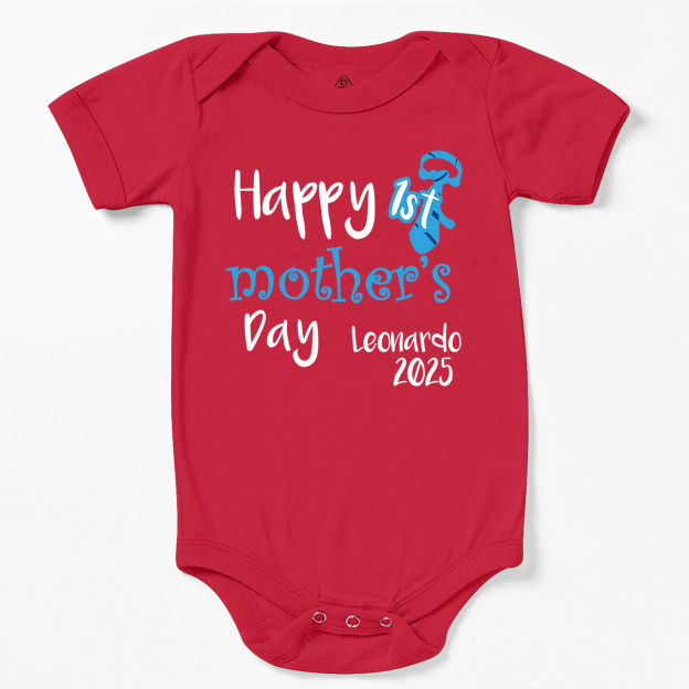 Personalized Happy 1st Mother's Day Bodysuit For Baby