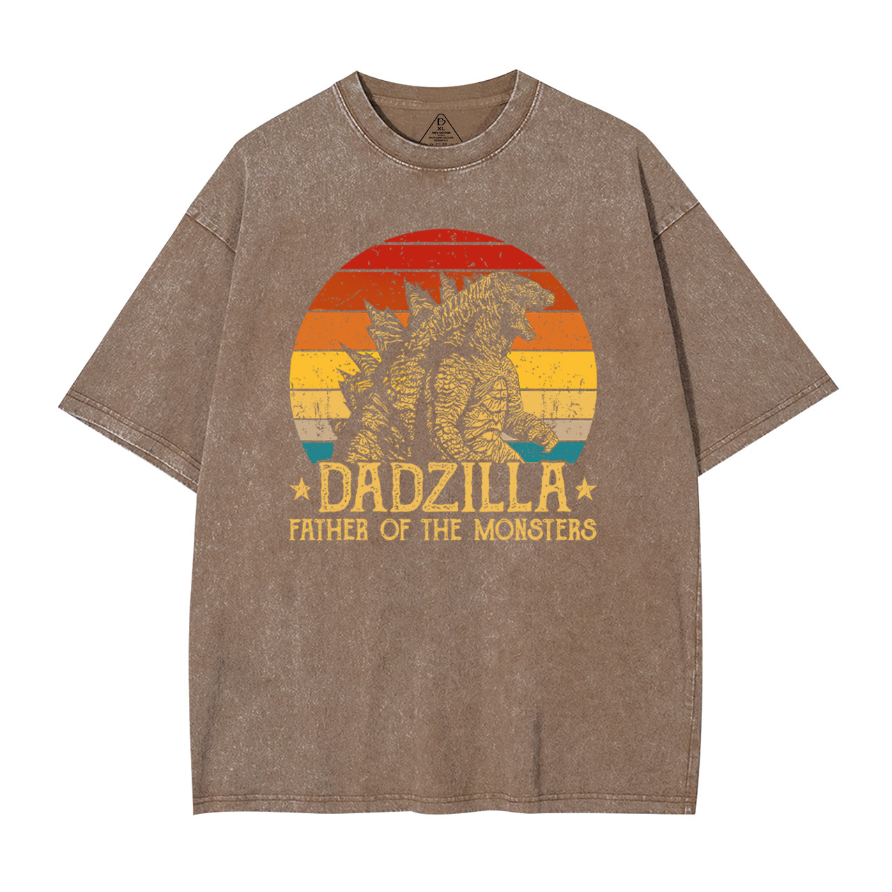 Dadzilla Father Of The Monsters Dad Washed T-Shirts