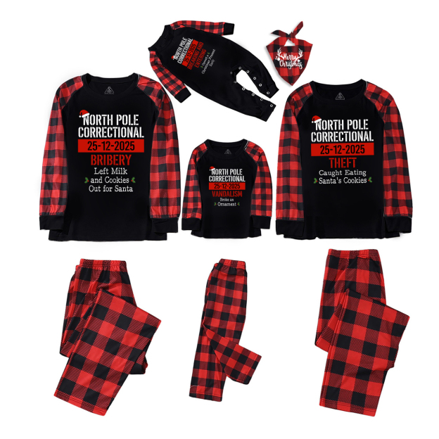 Funny Group Christmas North Pole Correctional Matching Pajamas Beepumpkin