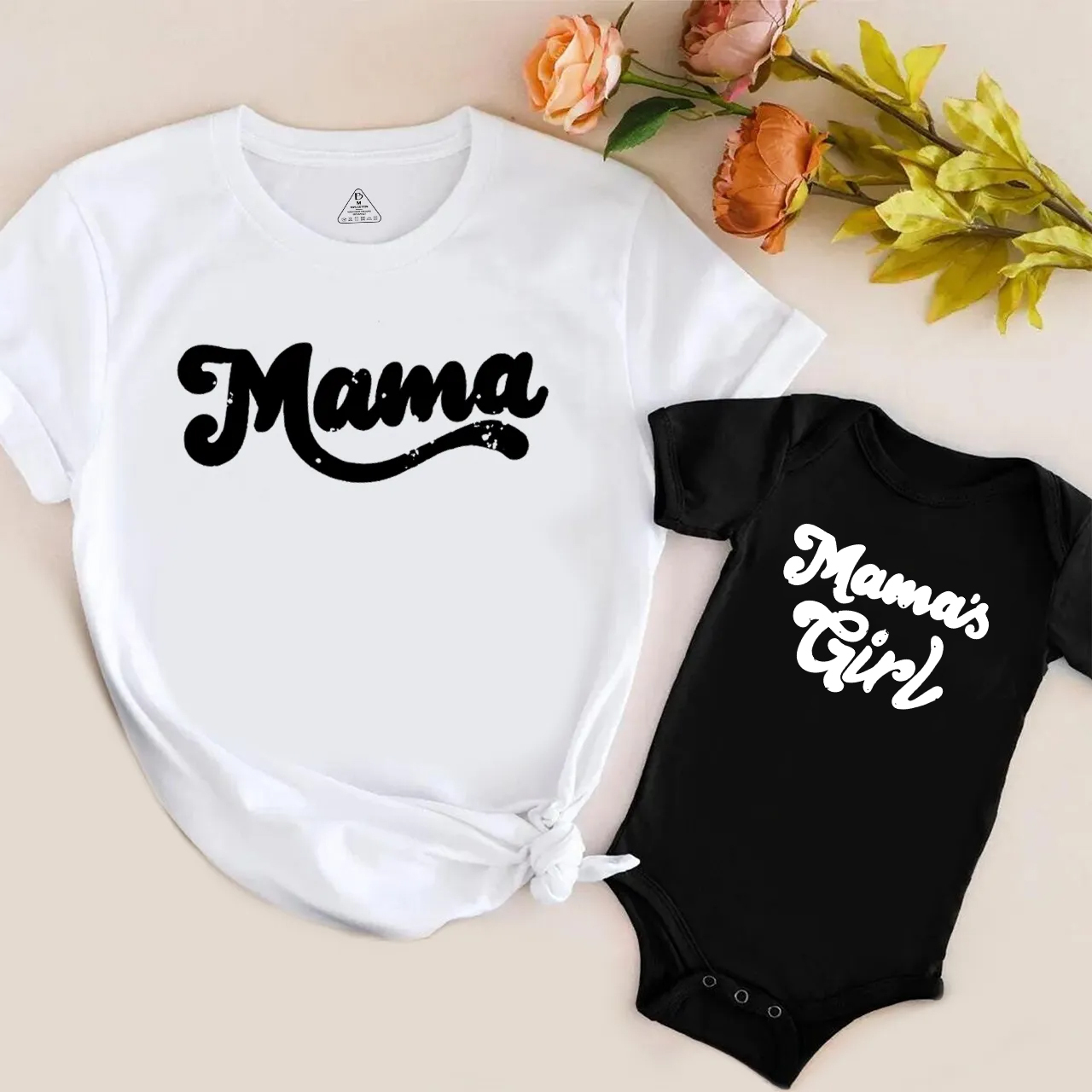 Personalized Mama's Boy Mama's Girl Matching Tees