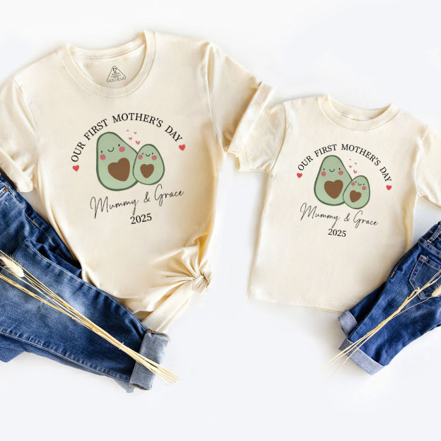 Personalized Avocado Mom&Me Matching Tees