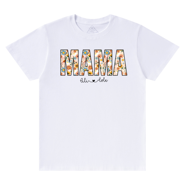 Personalized Mama Floral T-Shirts