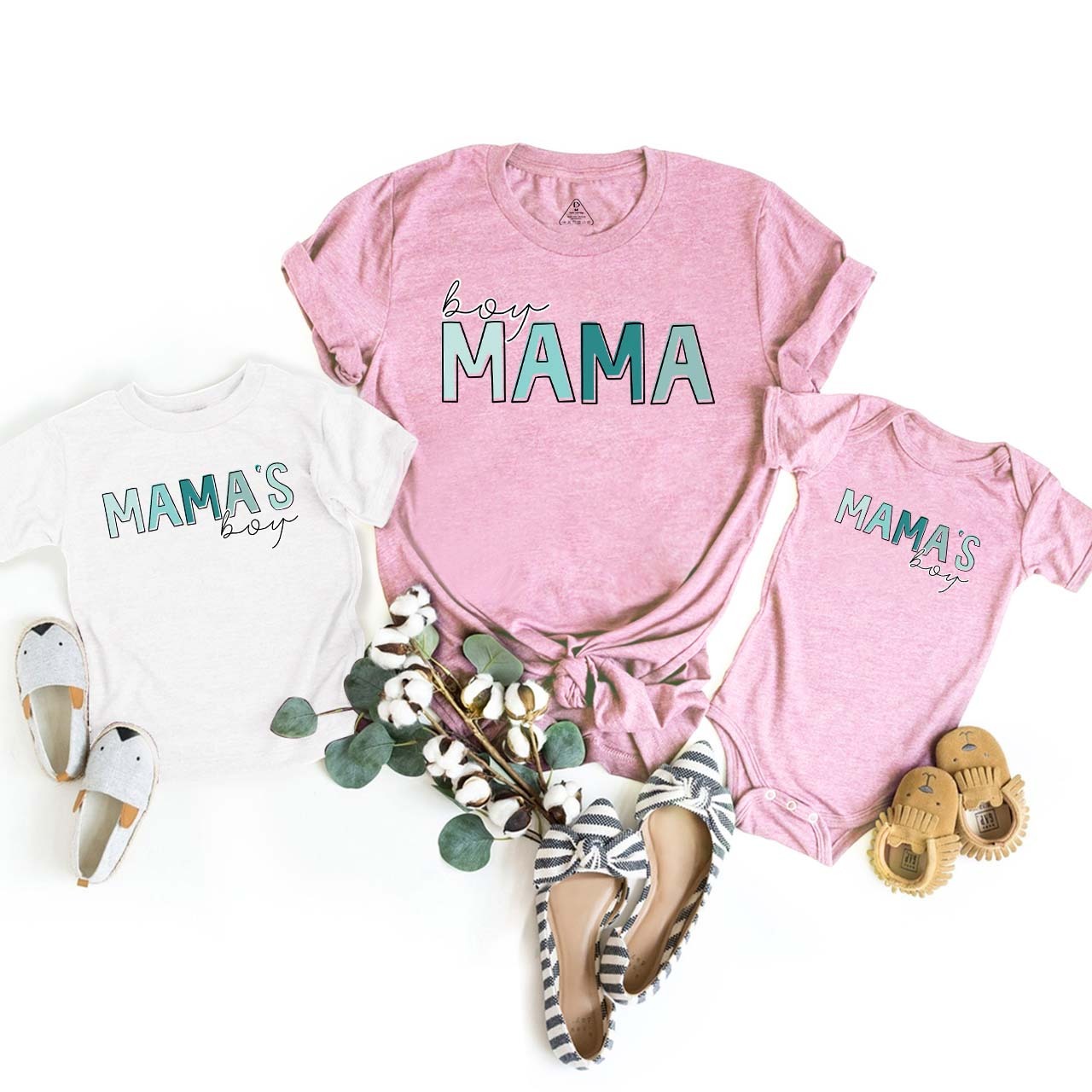 Mama's Boy And Girl Matching Tees
