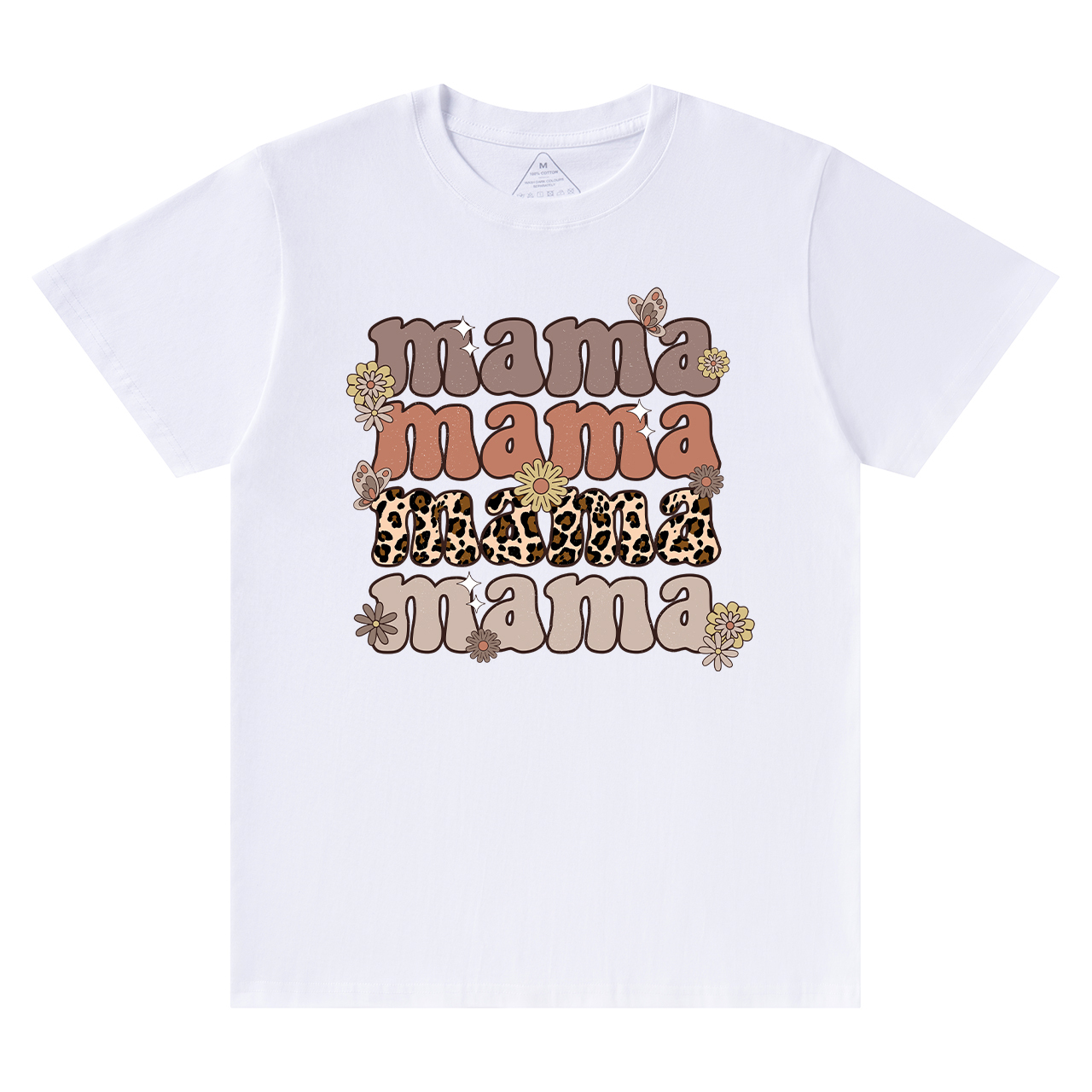 Leopard Mama Retro Flowers T-Shirt Sale-Beepumpkin™