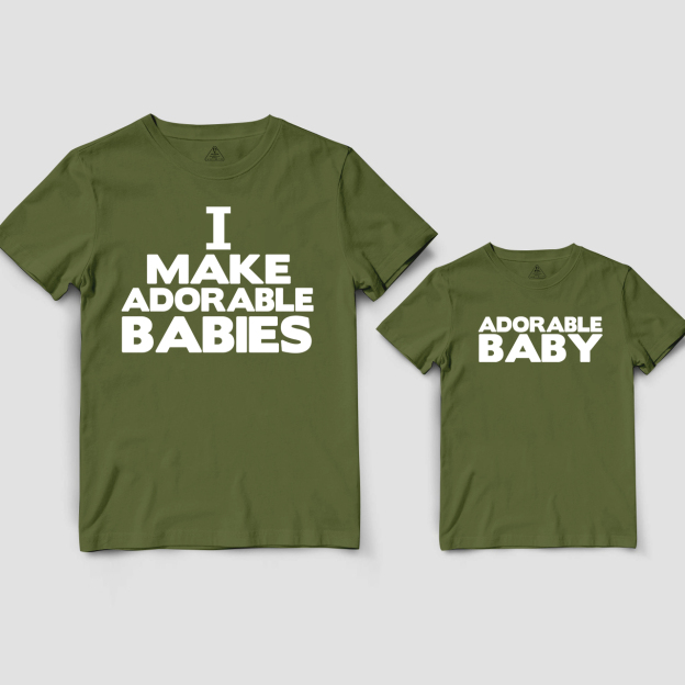 I Make Adorable Babies Dad & Me Matching T-Shirts