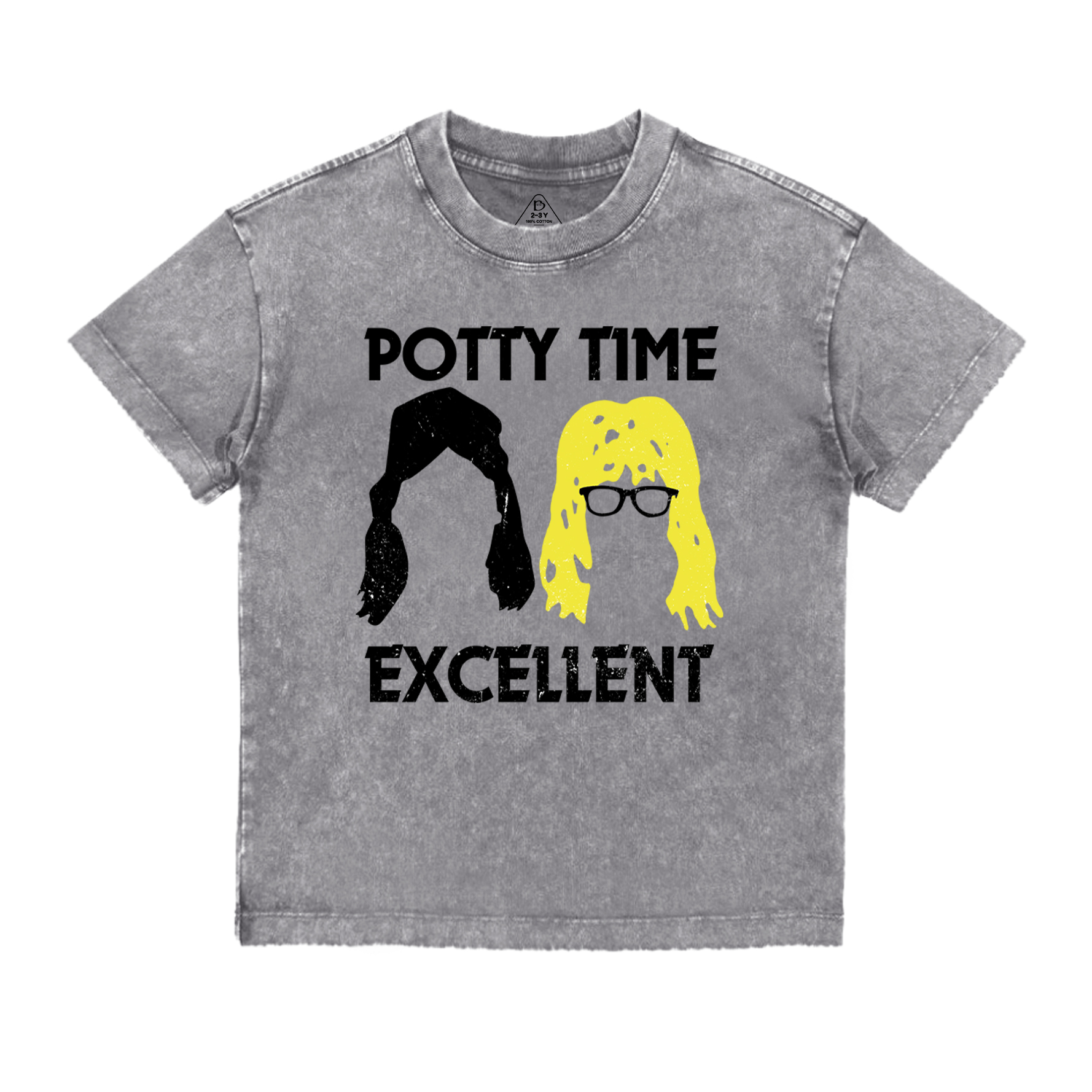 Potty Time Excellent Funny Toddler&Kids Washed Tees
