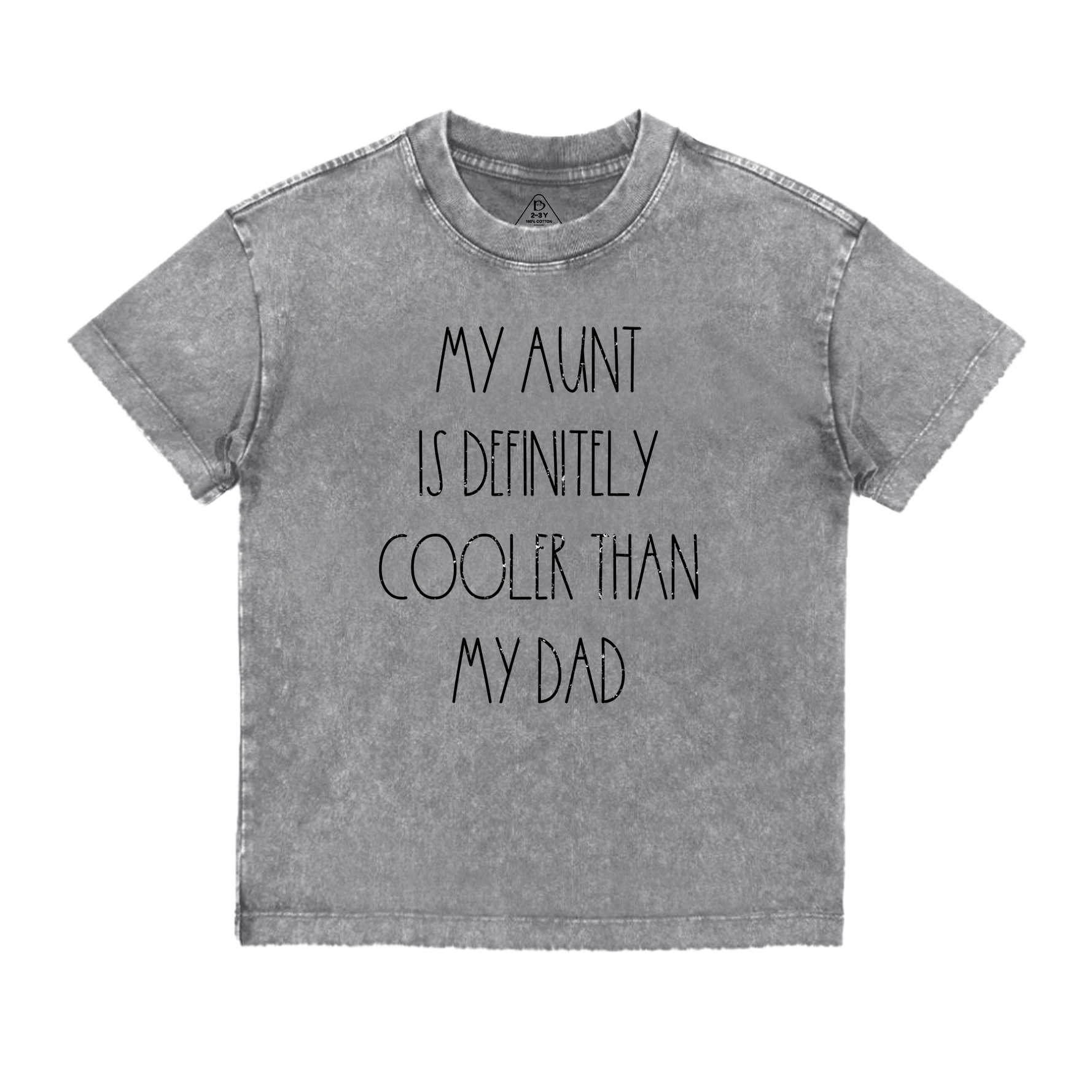 Aunt Is Definitely Cooler Toddler&Kids Washed Tees
