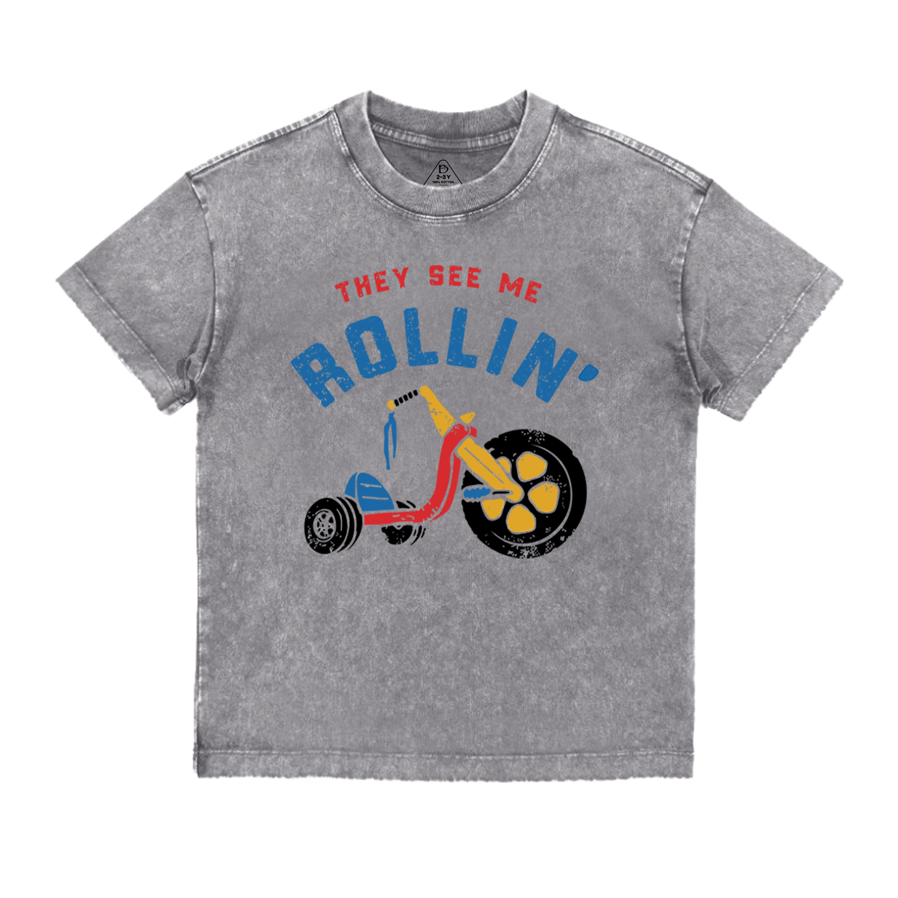 They See Me Rollin' Bike Toddler&Kids Washed Tees           Sale-Beepumpkin™