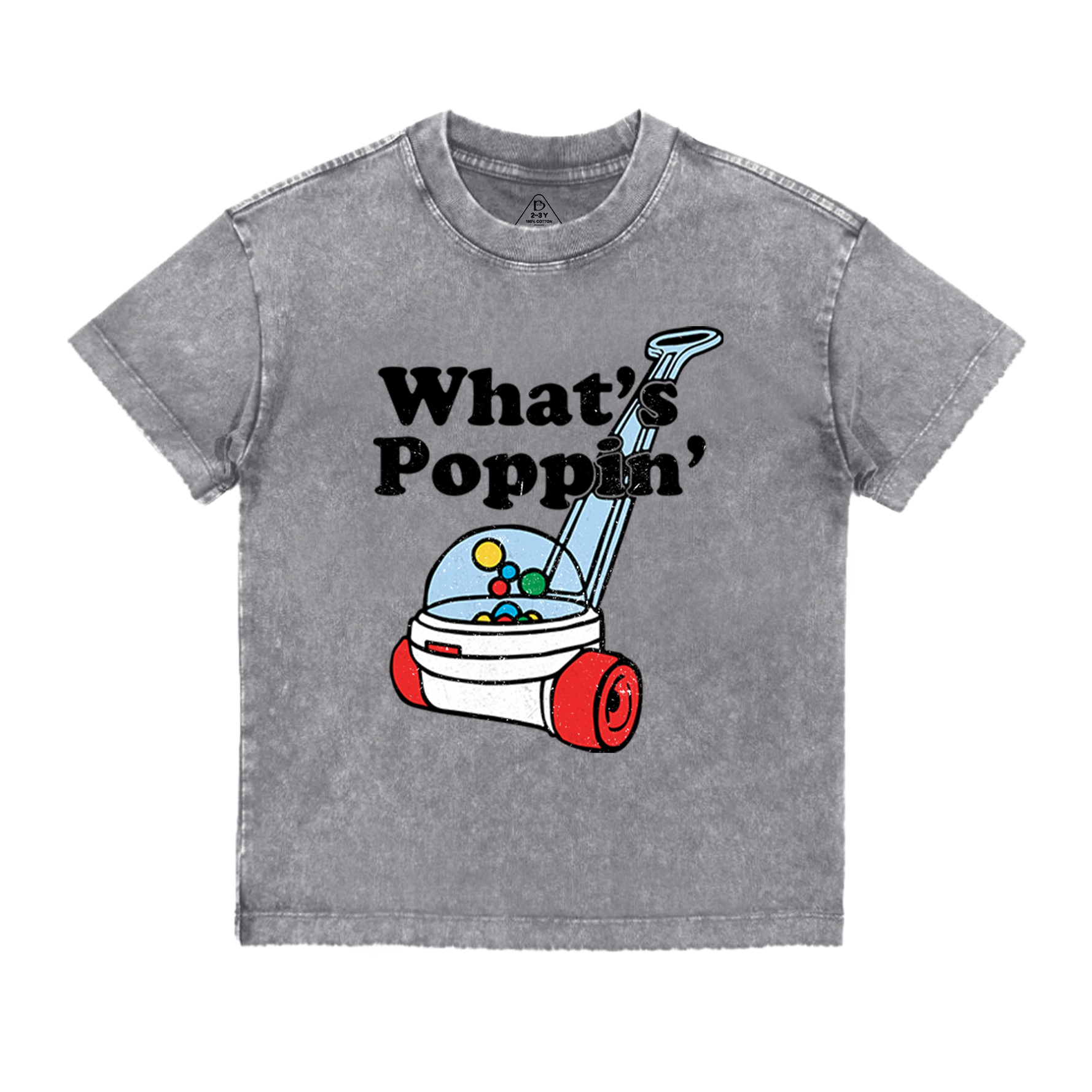 What's Poppin' Toddler&Kids Washed Tees