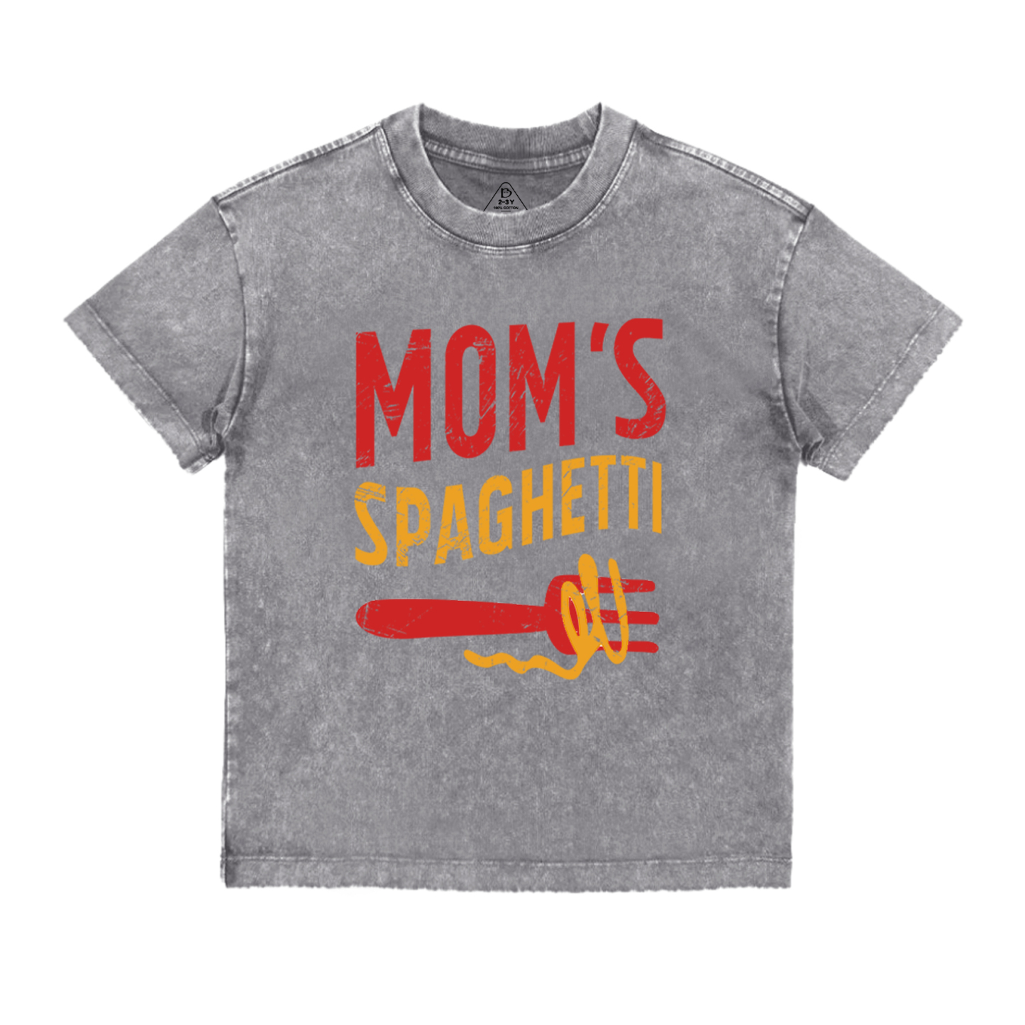 Mom's Spaghetti Toddler&Kids Washed Tees