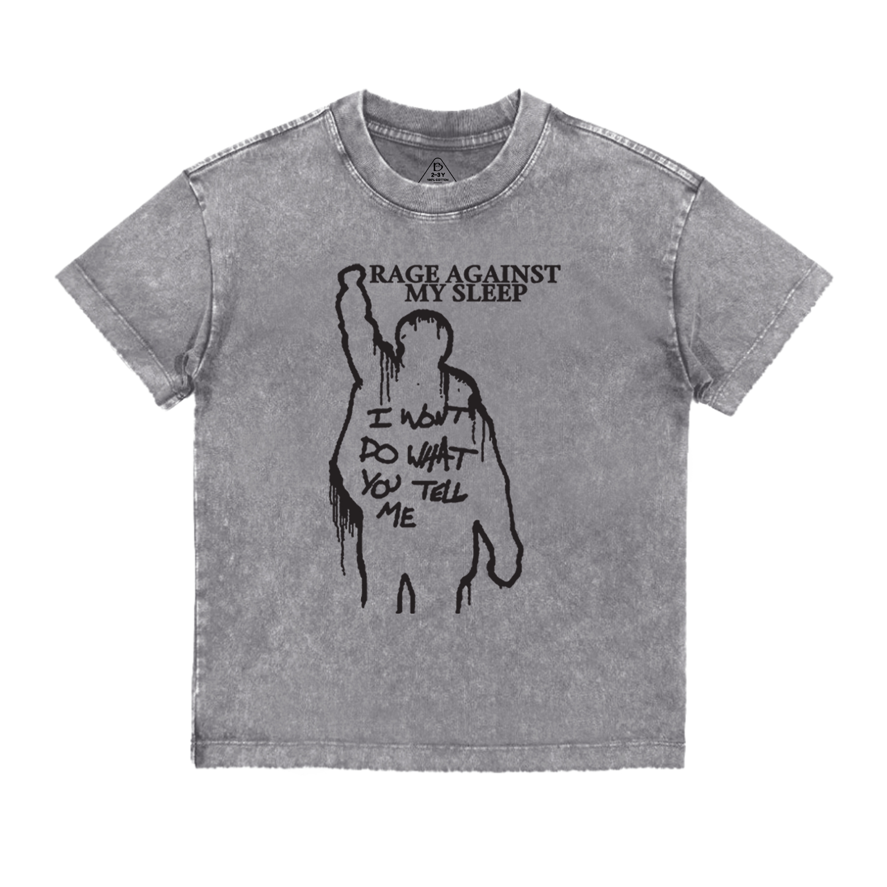 Rage Against My Sleep Toddler&Kids Washed Tees          