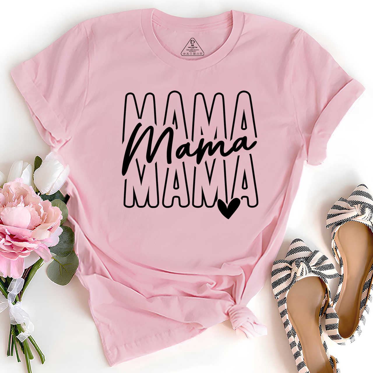 Retro Stacked Mama Shirt