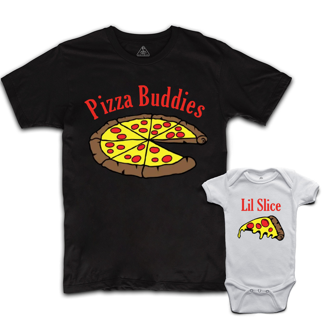 Personalized Pizza Buddies Lil Slice Dad&Me Matching Shirts