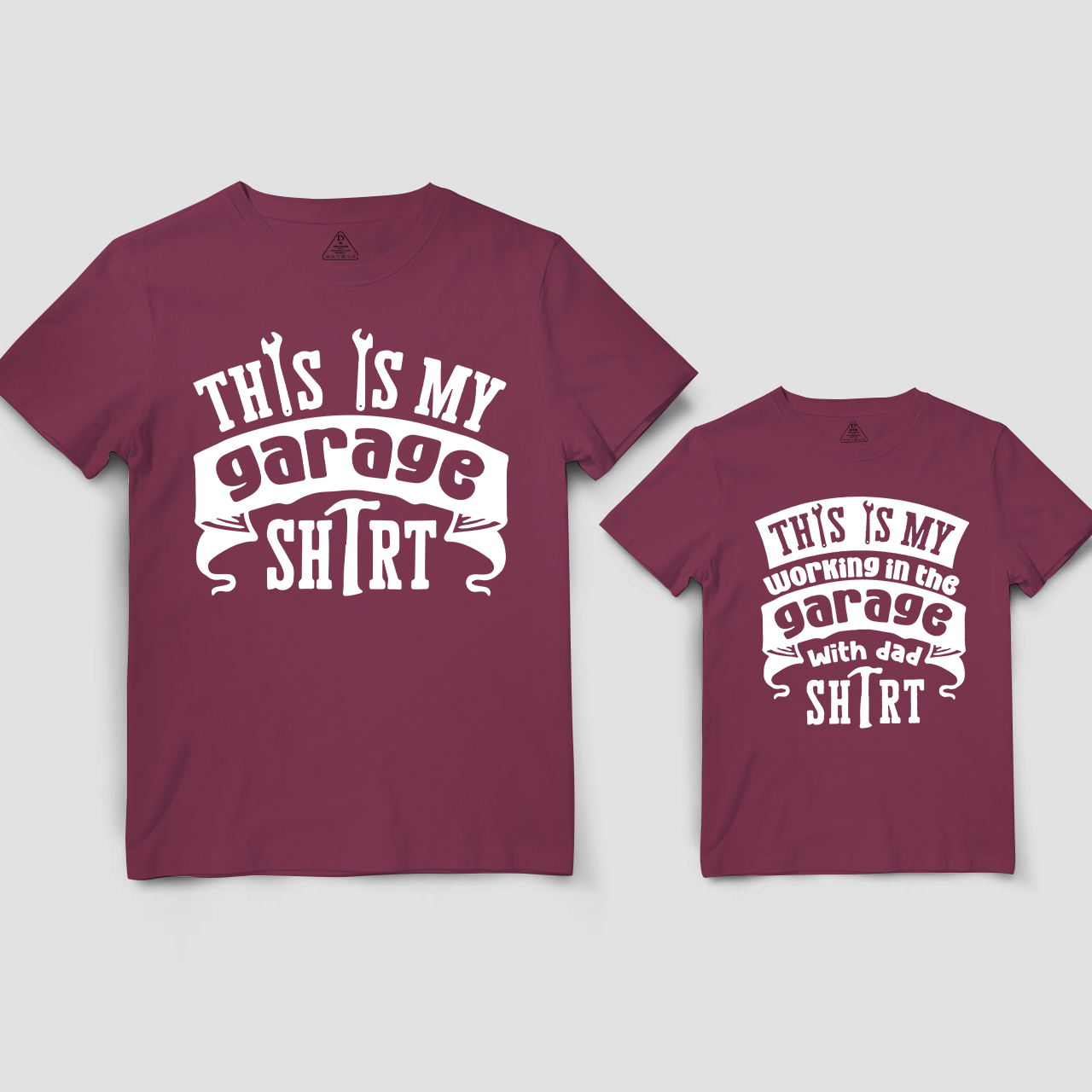 This Is My Working In The Garage With Dad  Matching Shirts