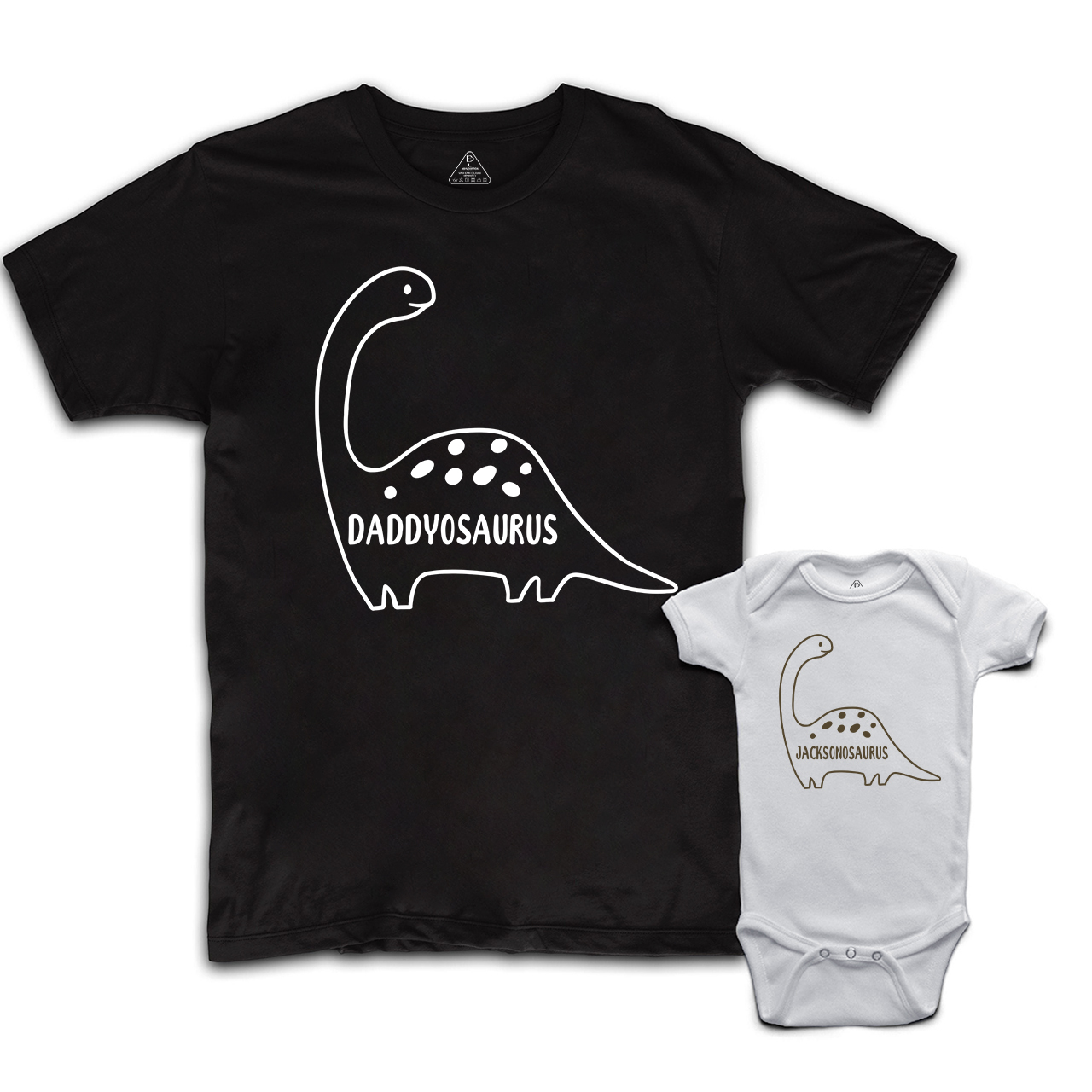 Personalized Dinosaur Father's Day  Dad&Me Matching Shirts