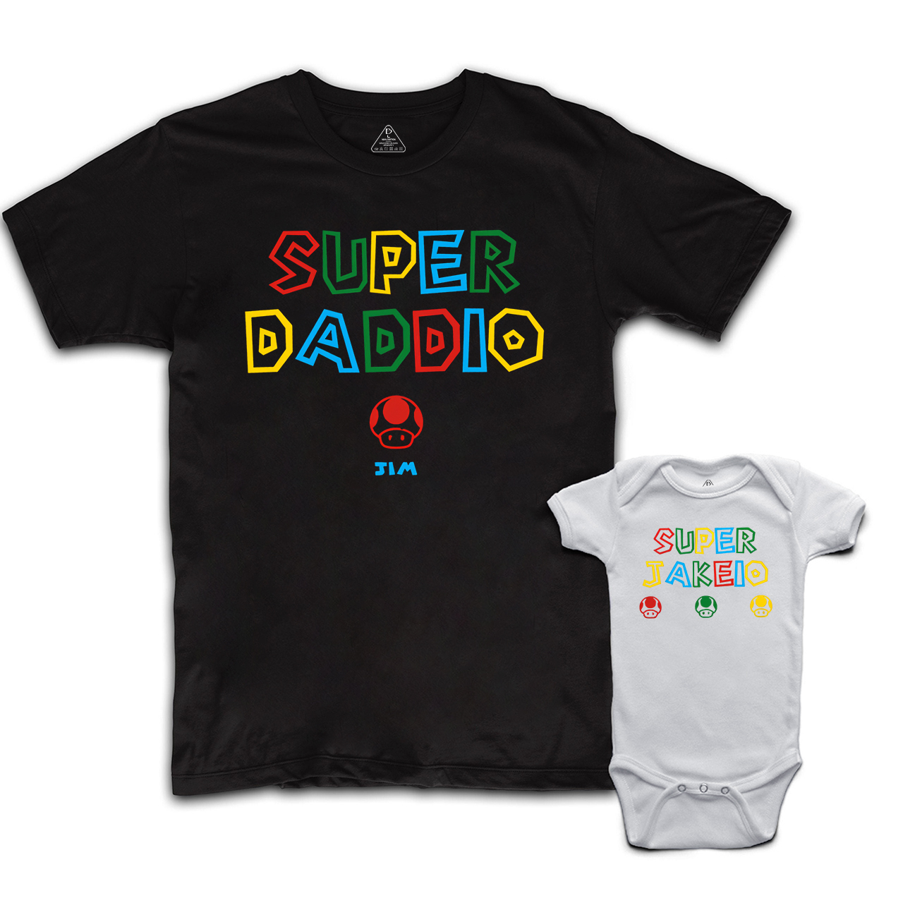 Personalized Super Daddio Dad&Me Matching Shirts