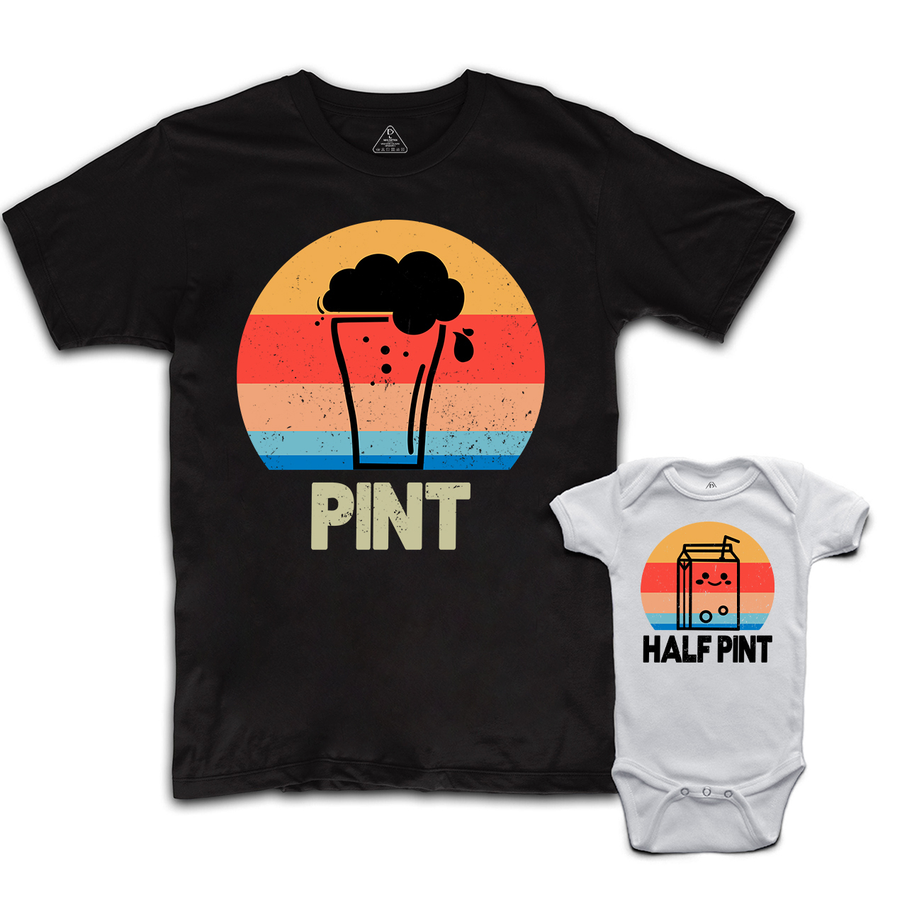 Dad Kid Matching Shirts-"Pint and Half Pint"