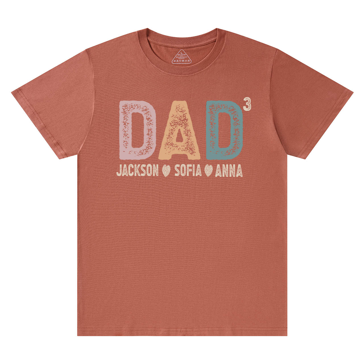 Personalized Dad Of Three T-shirt
