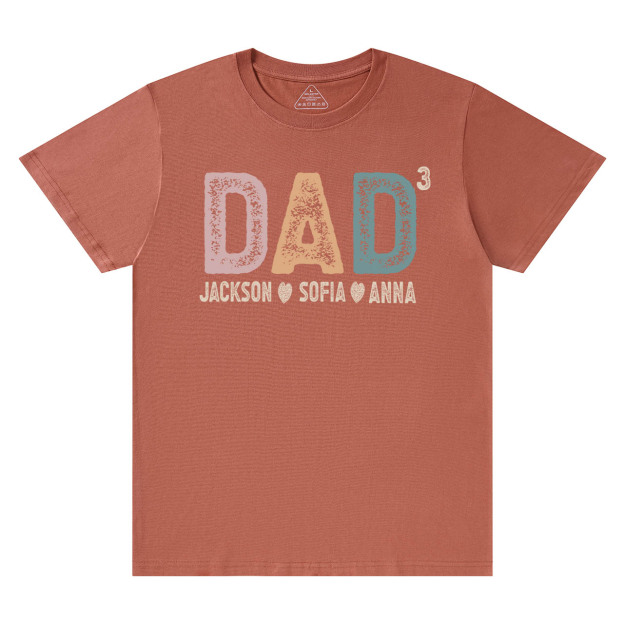 Personalized Dad Of Three T-shirt