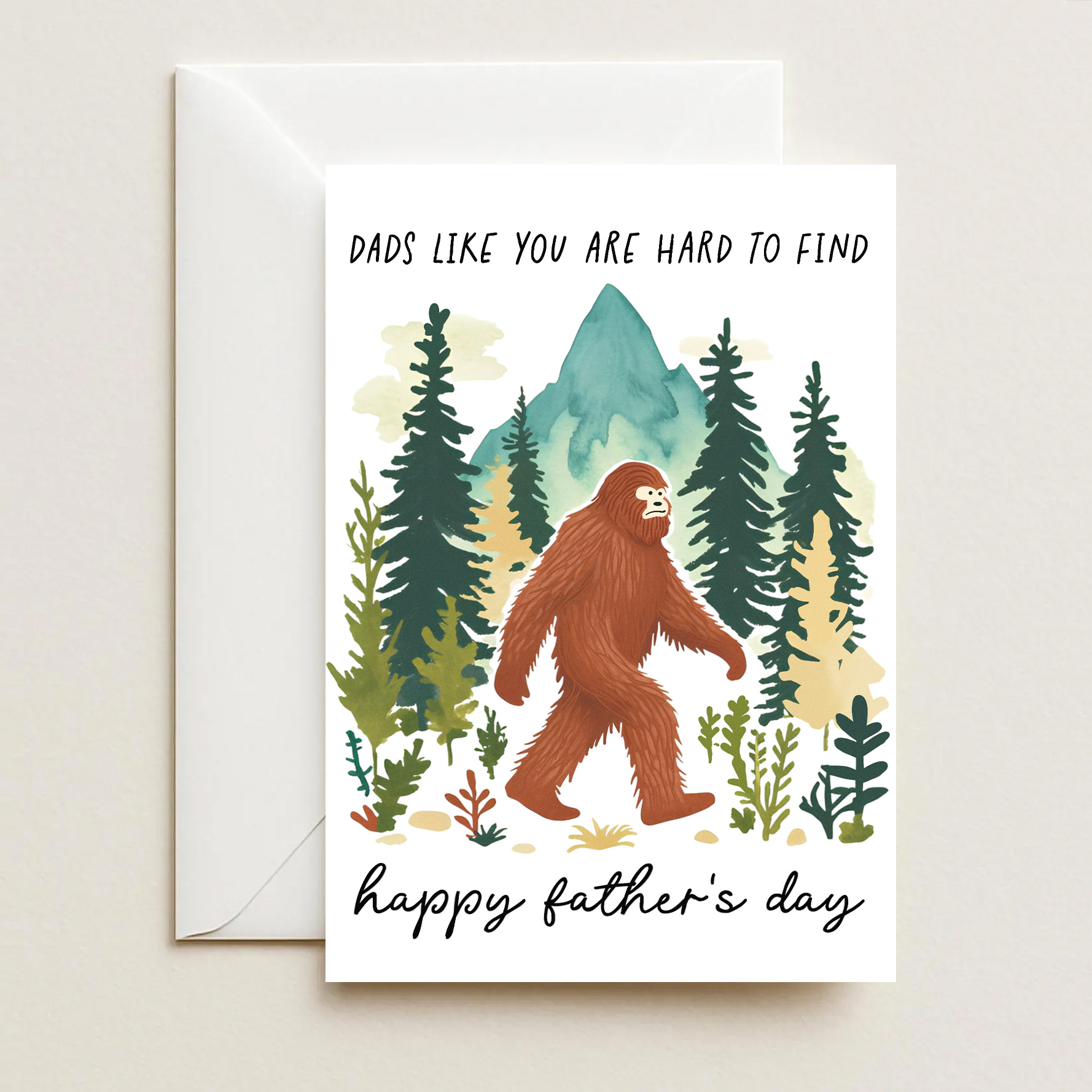 Bigfoot Father's Day Card