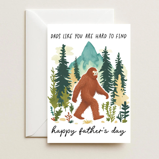 Bigfoot Father's Day Card