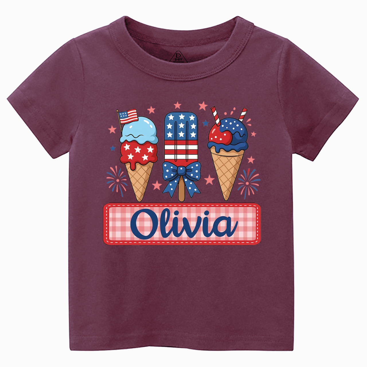 Personalized Name 4th Of July Toddler&Kid's Tees Beepumpkin 