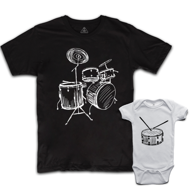 Drums & Drum Matching Dad and me Shirt
