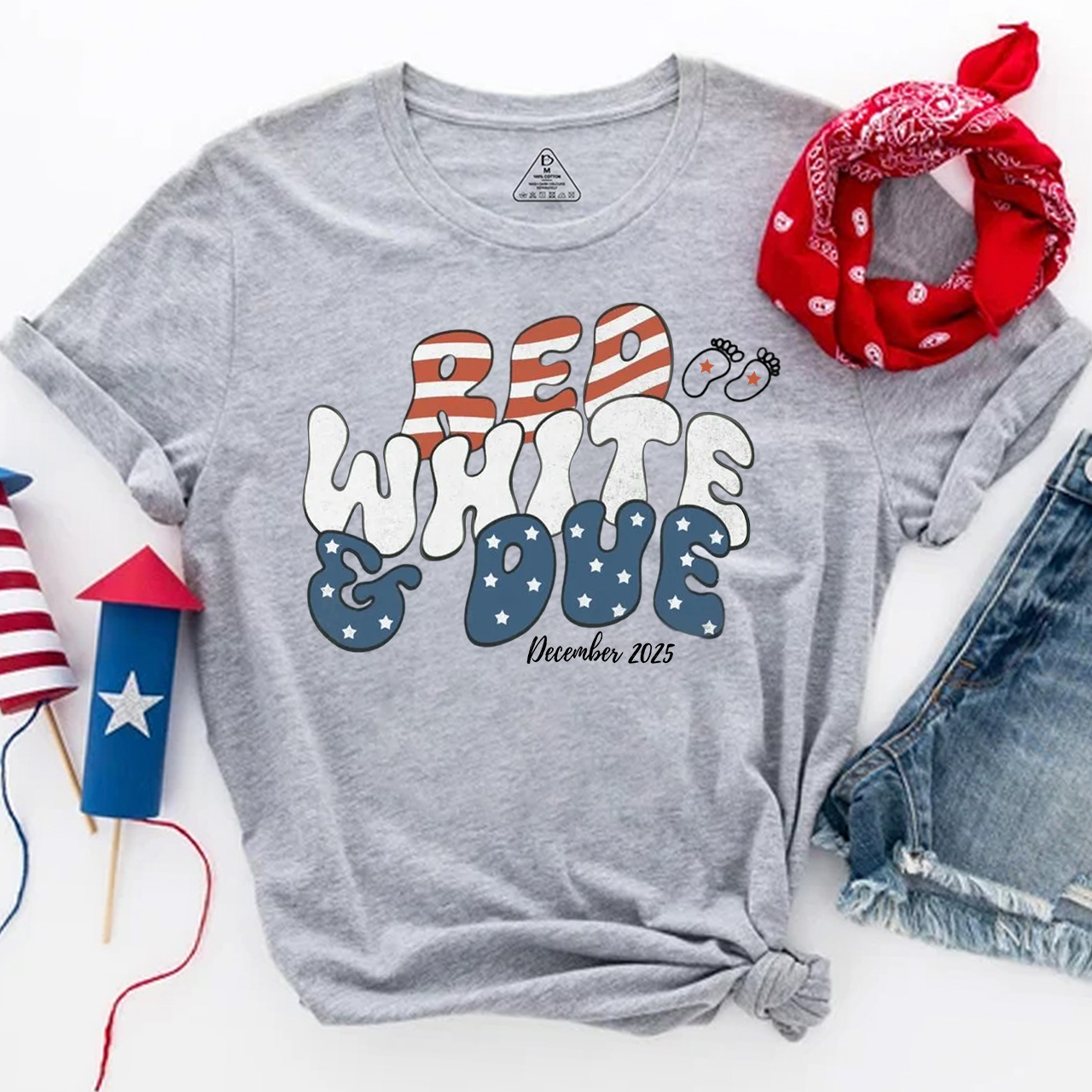 Personalized American Mama 4th July Pregnancy Announcement T-Shirts
