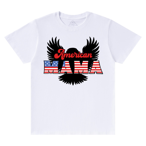 Patriotic Eagle Graphic Mama T-Shirts