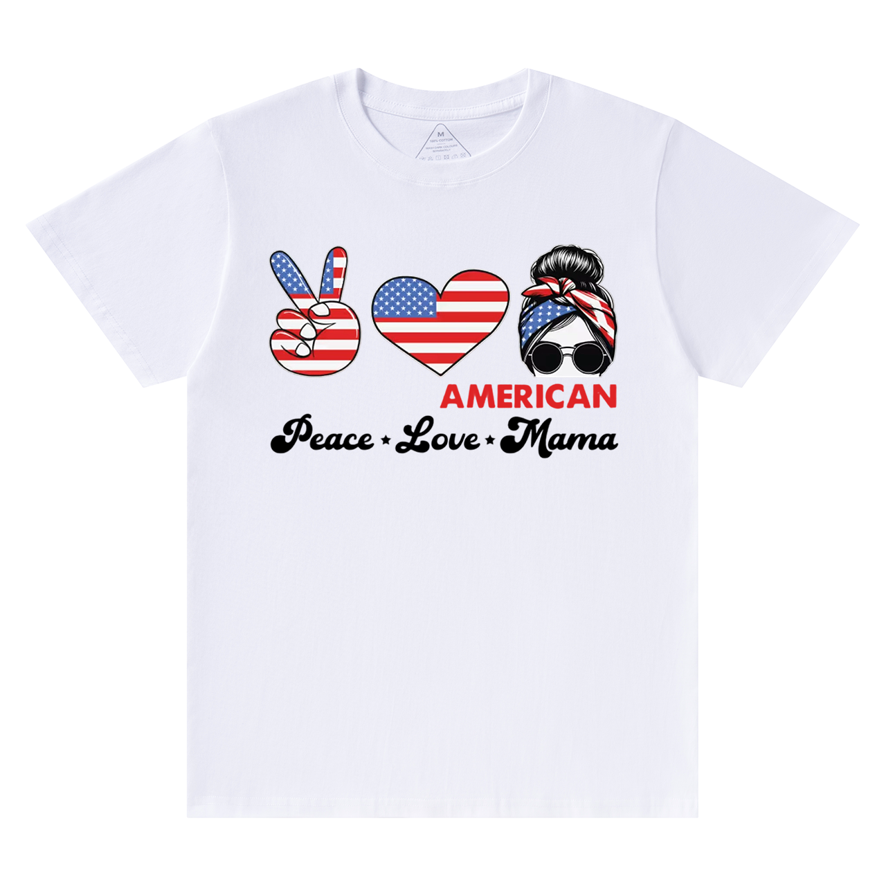 Peace Love American Mama T-Shirts
