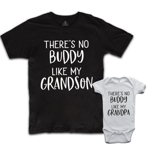There's No Buddy Like My Grandson Grandpa&Grandson Matching Shirts