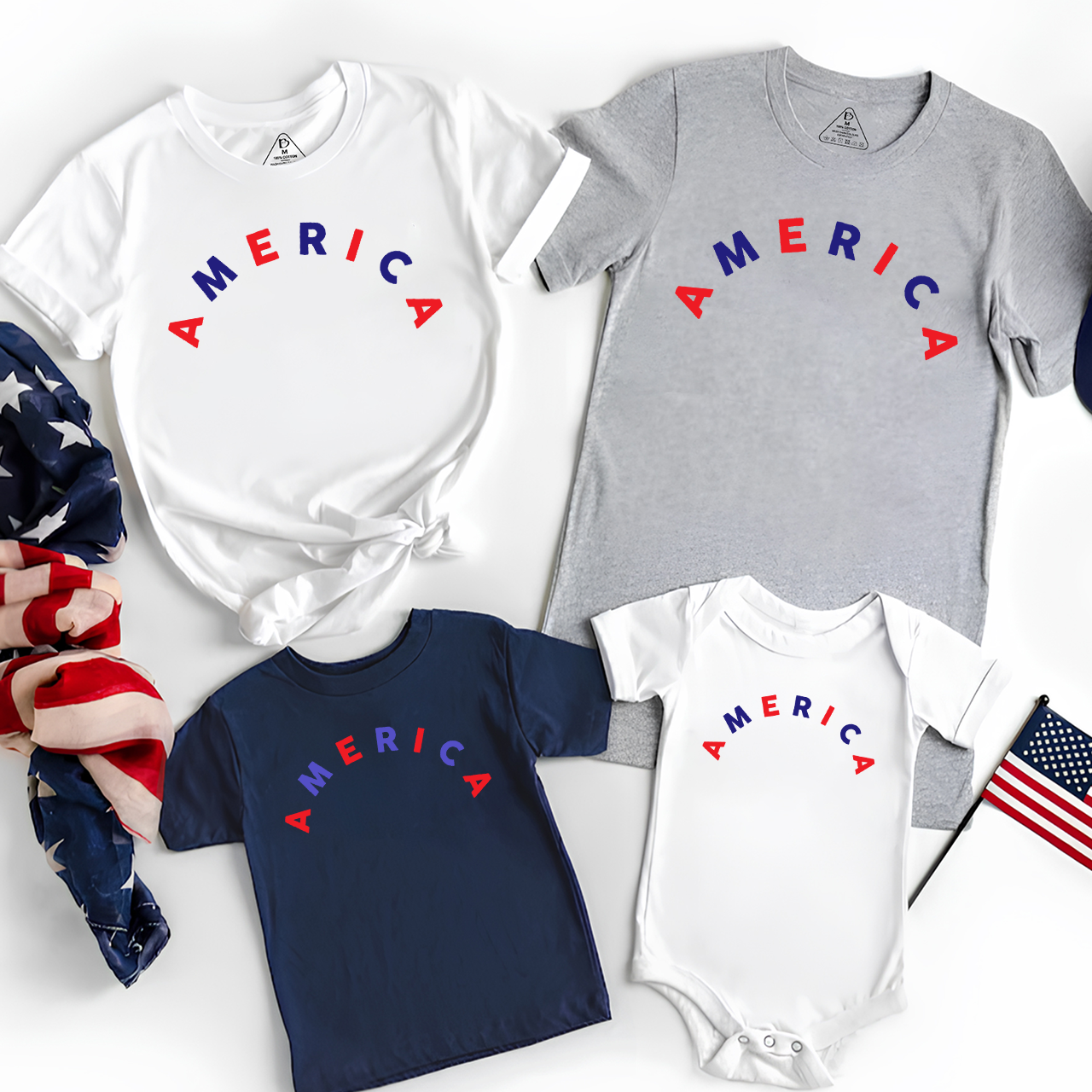 America (Arched) Family Matching Shirts