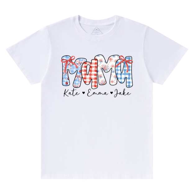 Personalized 4th Of July Mama T-Shirts