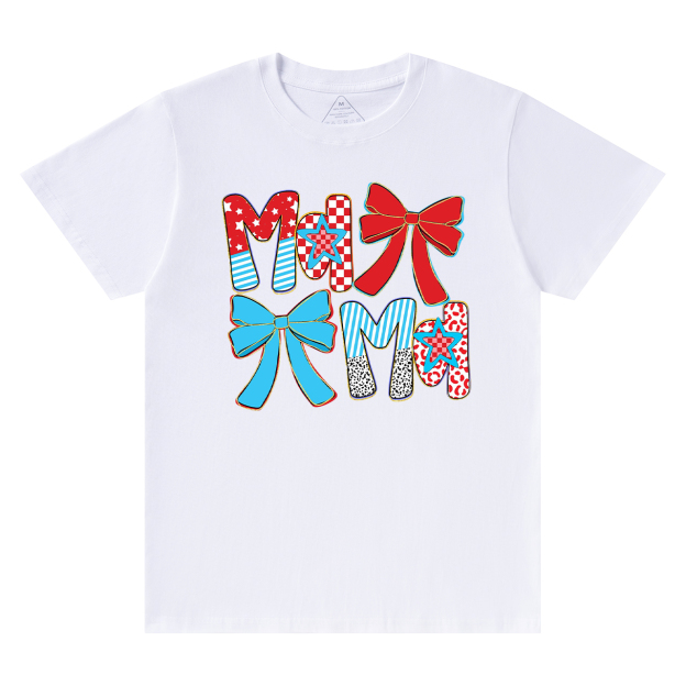 Preppy Patriotic Mama Coquette T-Shirts