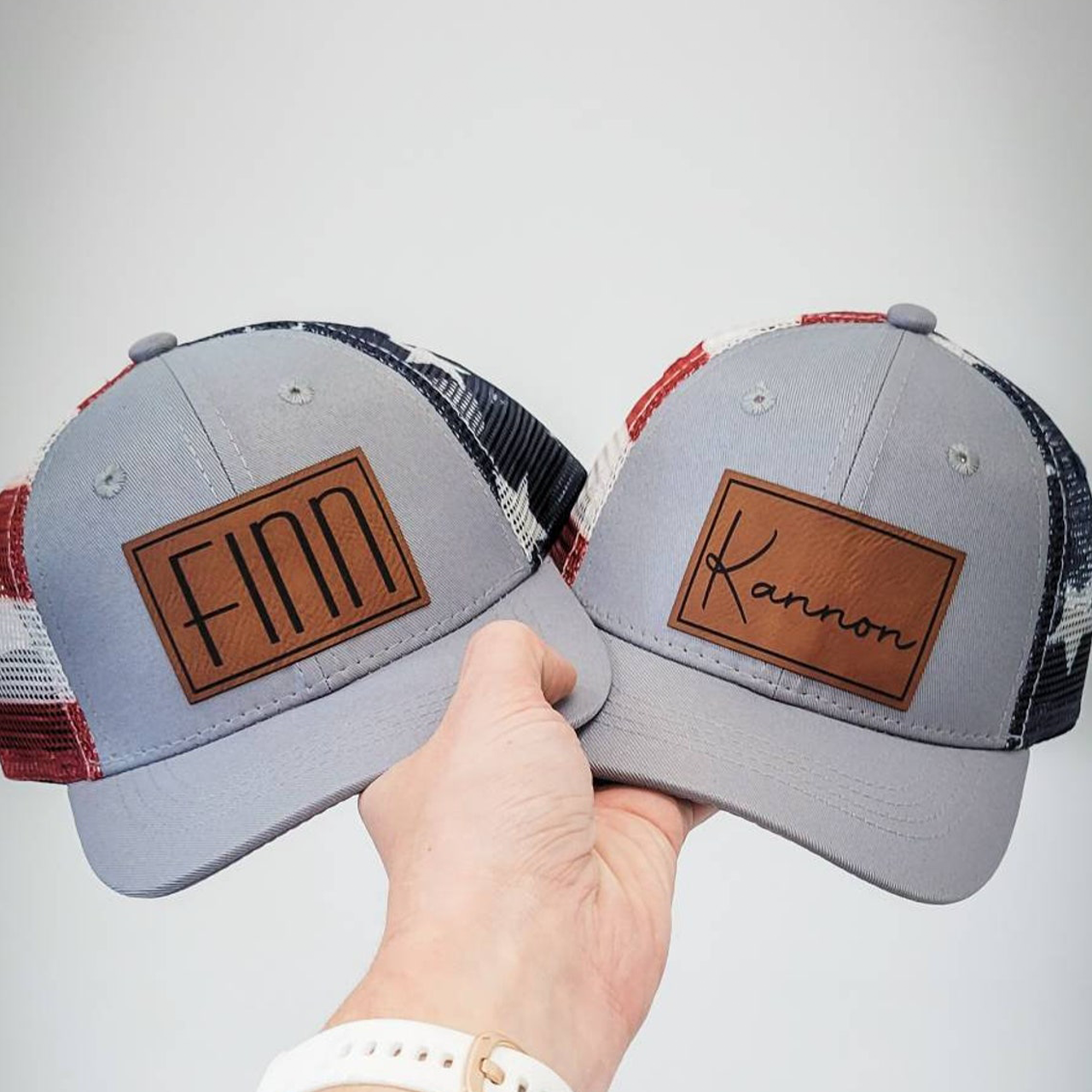 American Name Independence Day Curved Brim Mesh Baseball Cap