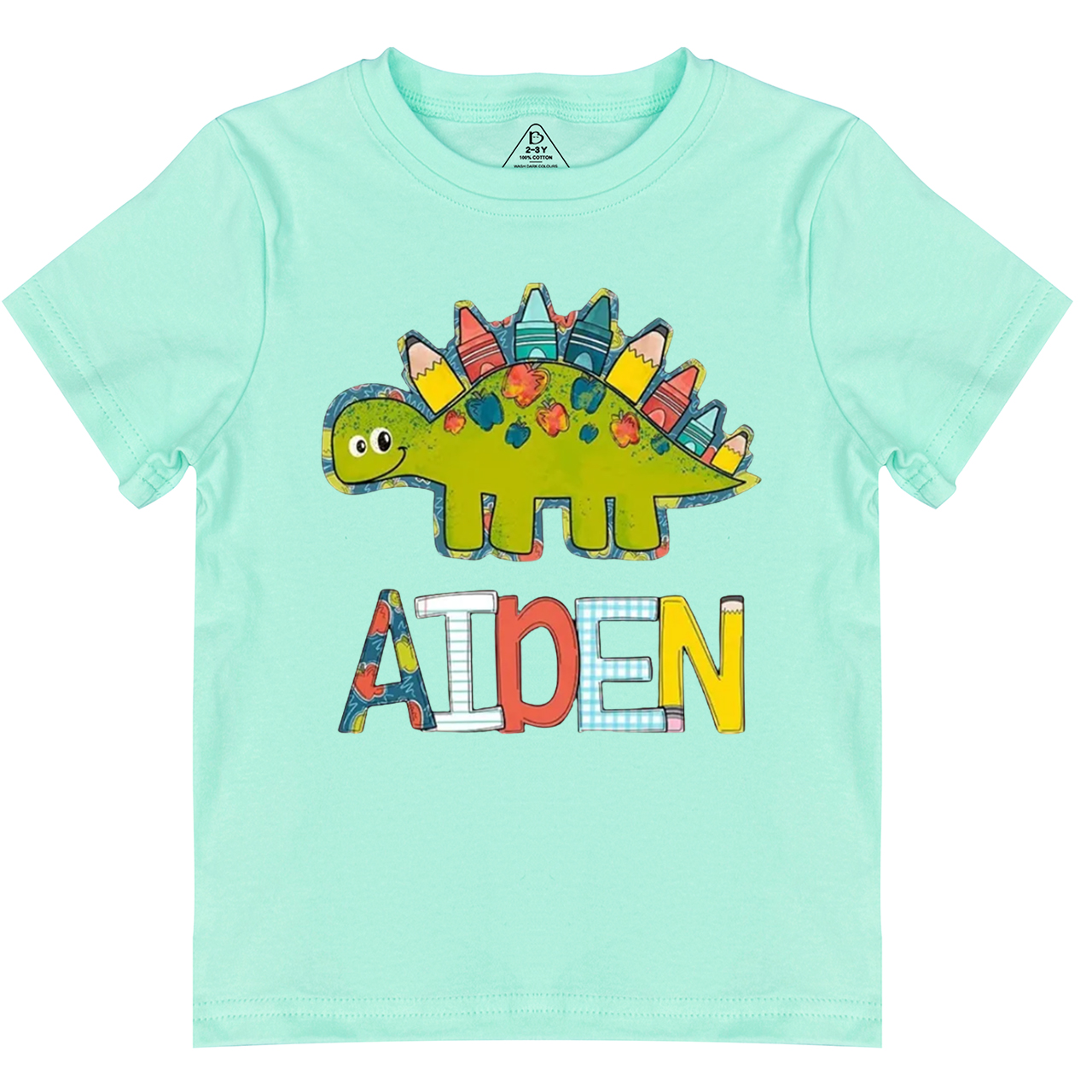 Personalized Back to School Dinosaur Kids Shirts
