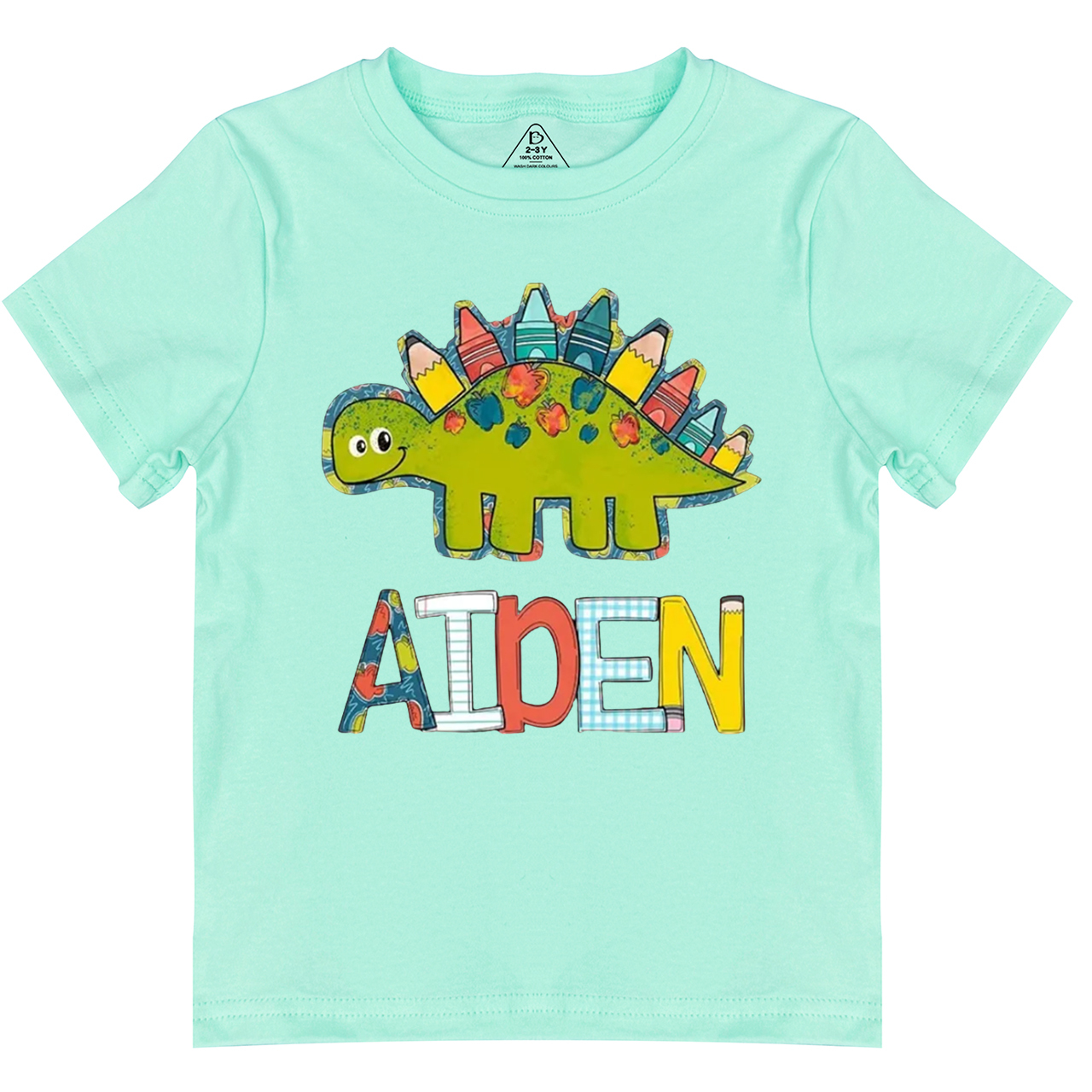 Personalized Back to School Dinosaur Kids Shirts